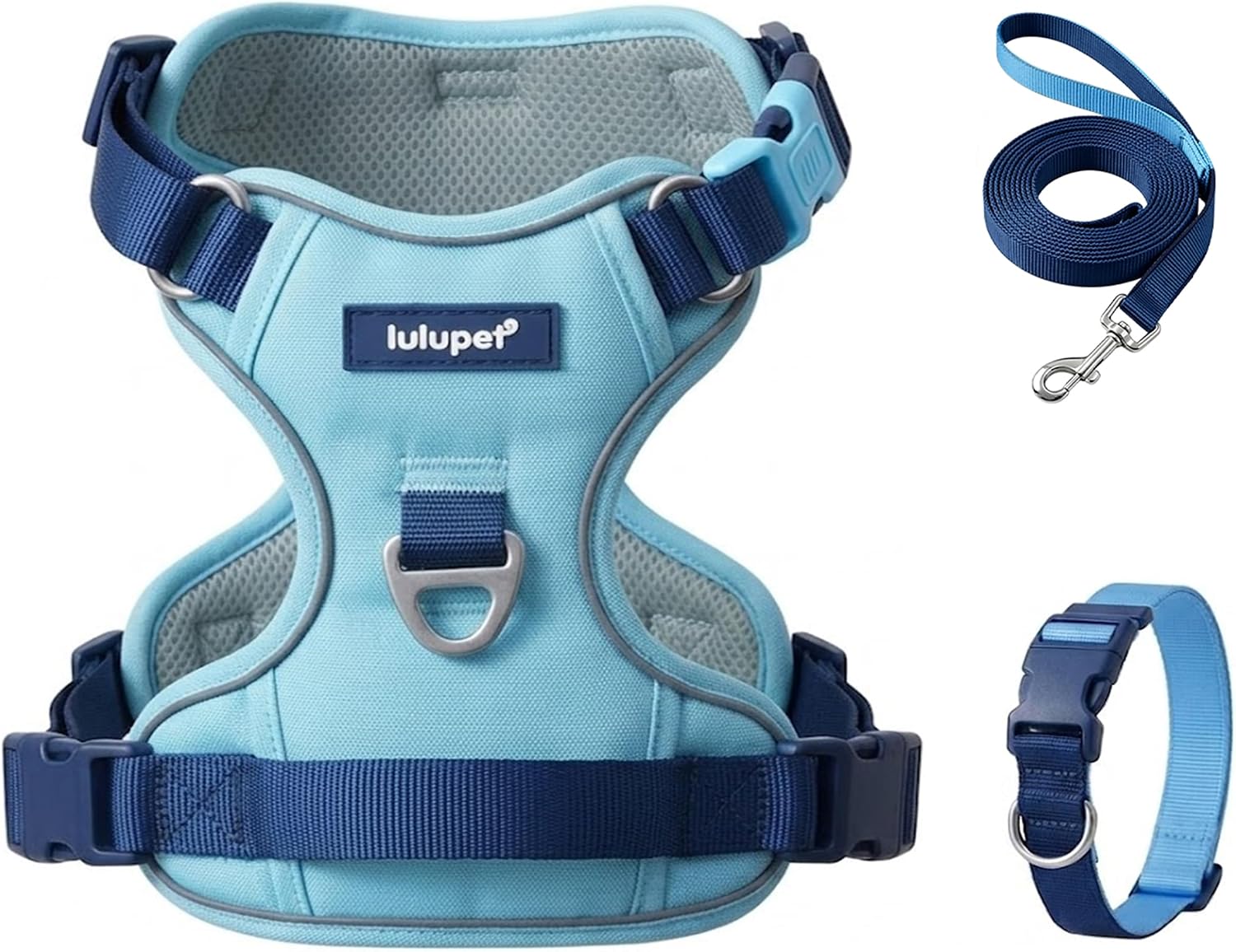 Dog Harness and Leash Set with Collar and Control Handle