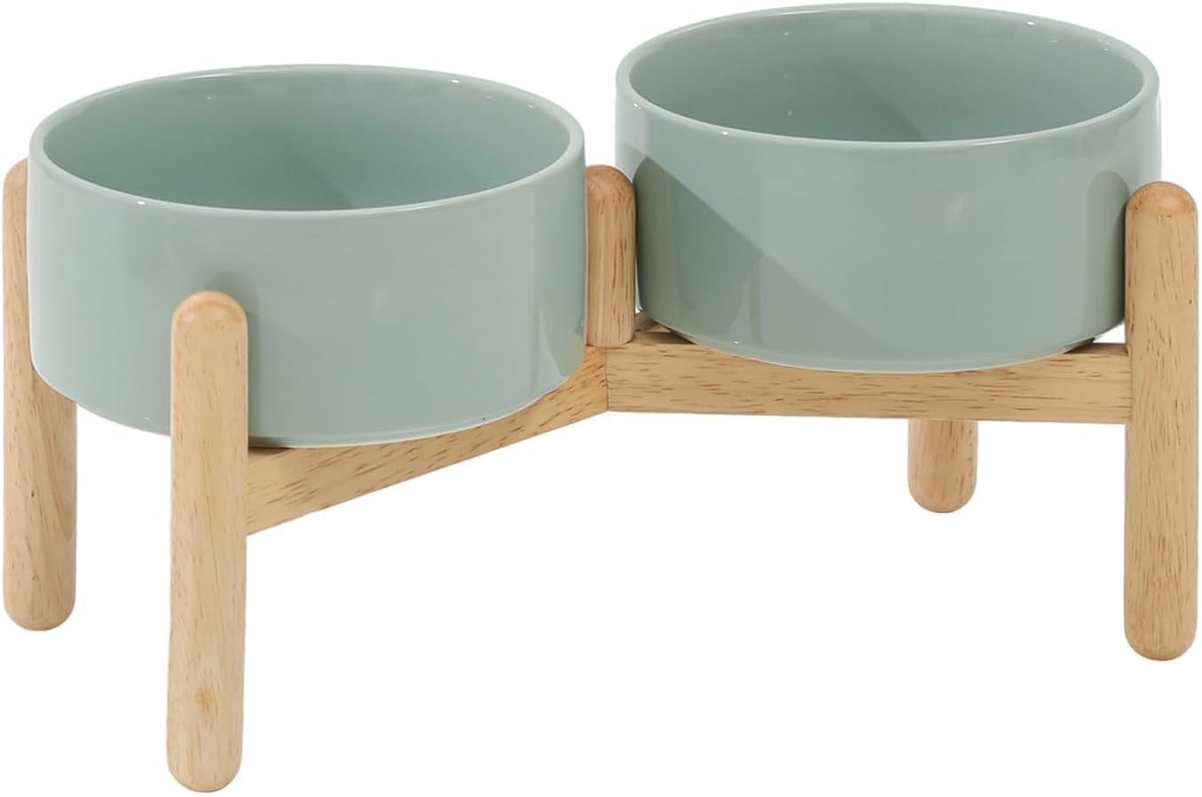Elevated Ceramic Dog Bowls for Small Dogs, 6.1 in