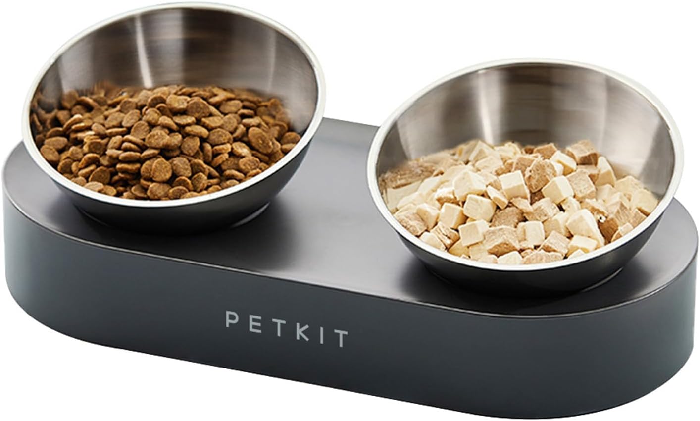 Elevated Stainless Steel Cat and Dog Bowl Set, Non Slip