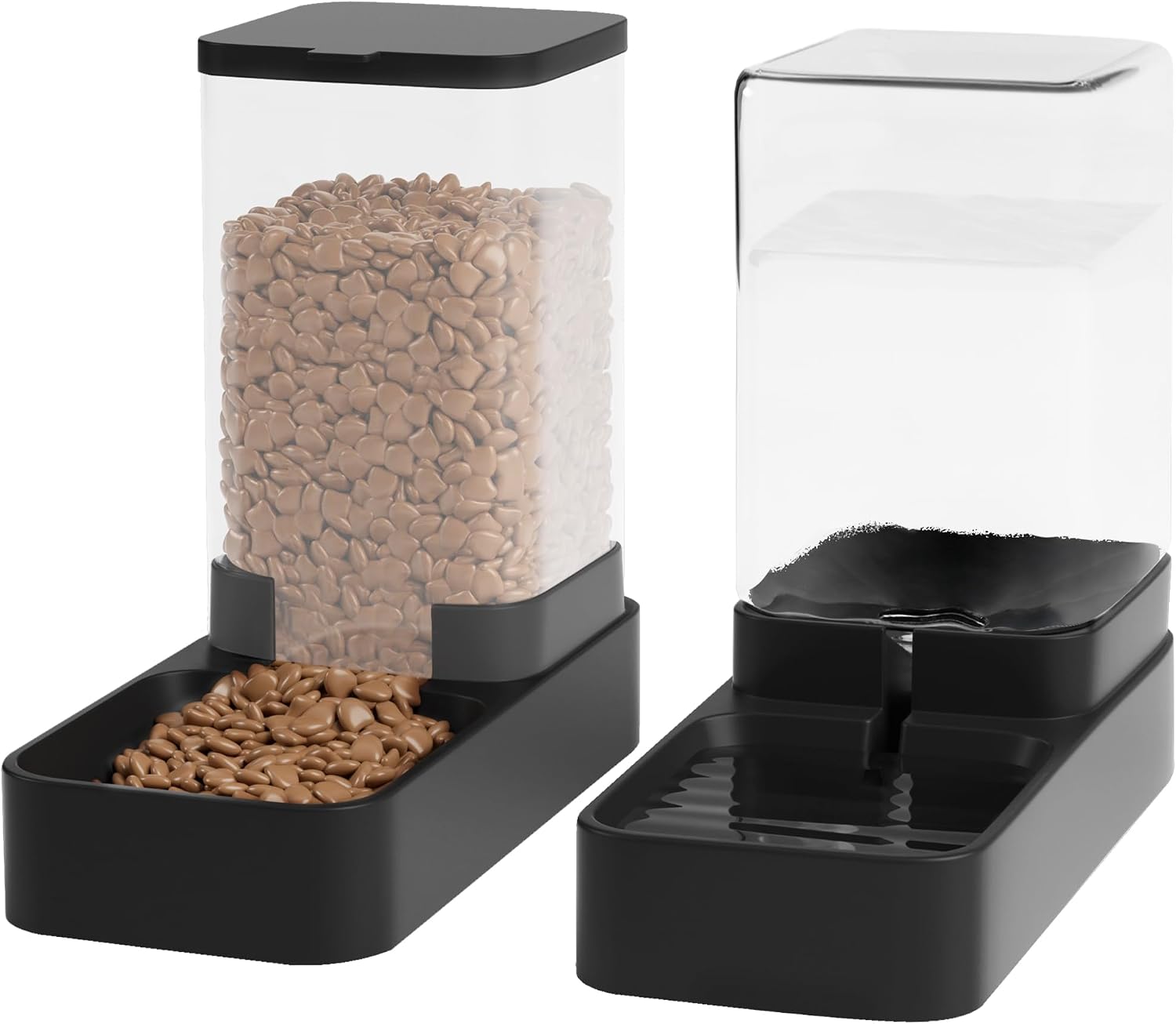 Gravity Pet Feeder and Water Dispenser Set with Bowl