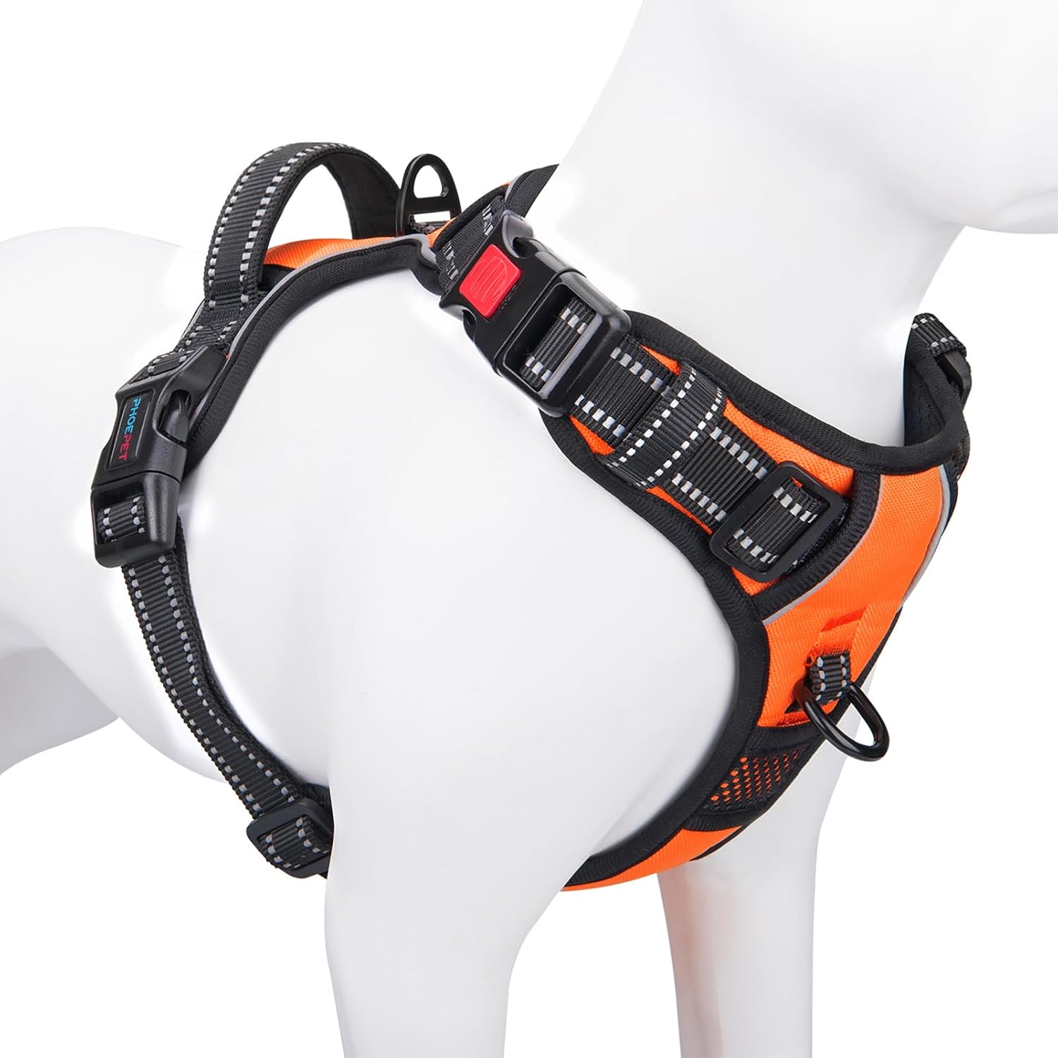 No Pull Dog Harness, Medium, Reflective Front Clip with Handle