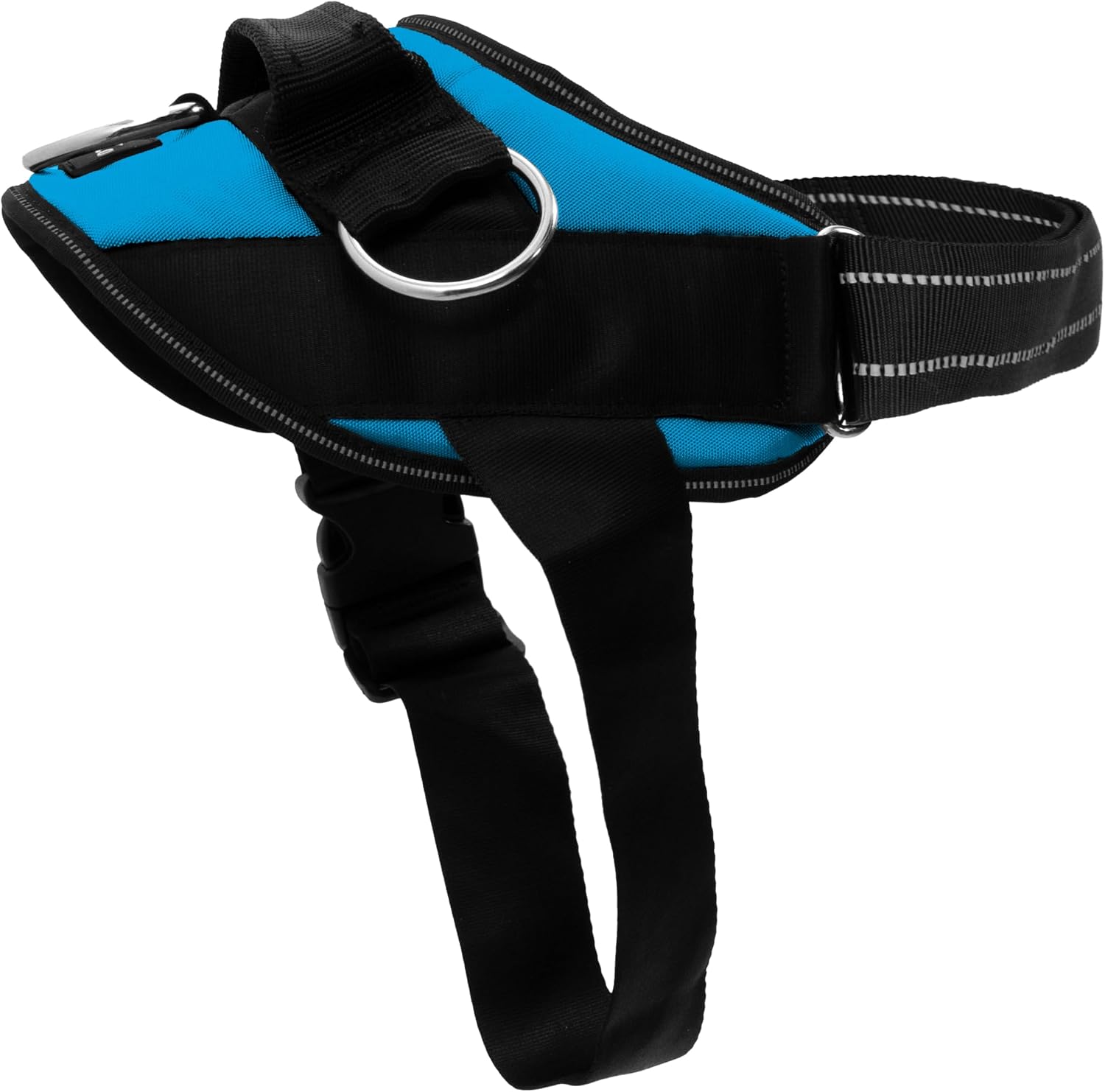 No Pull Dog Harness with 3 Leash Clips, Oceanic Blue, Small