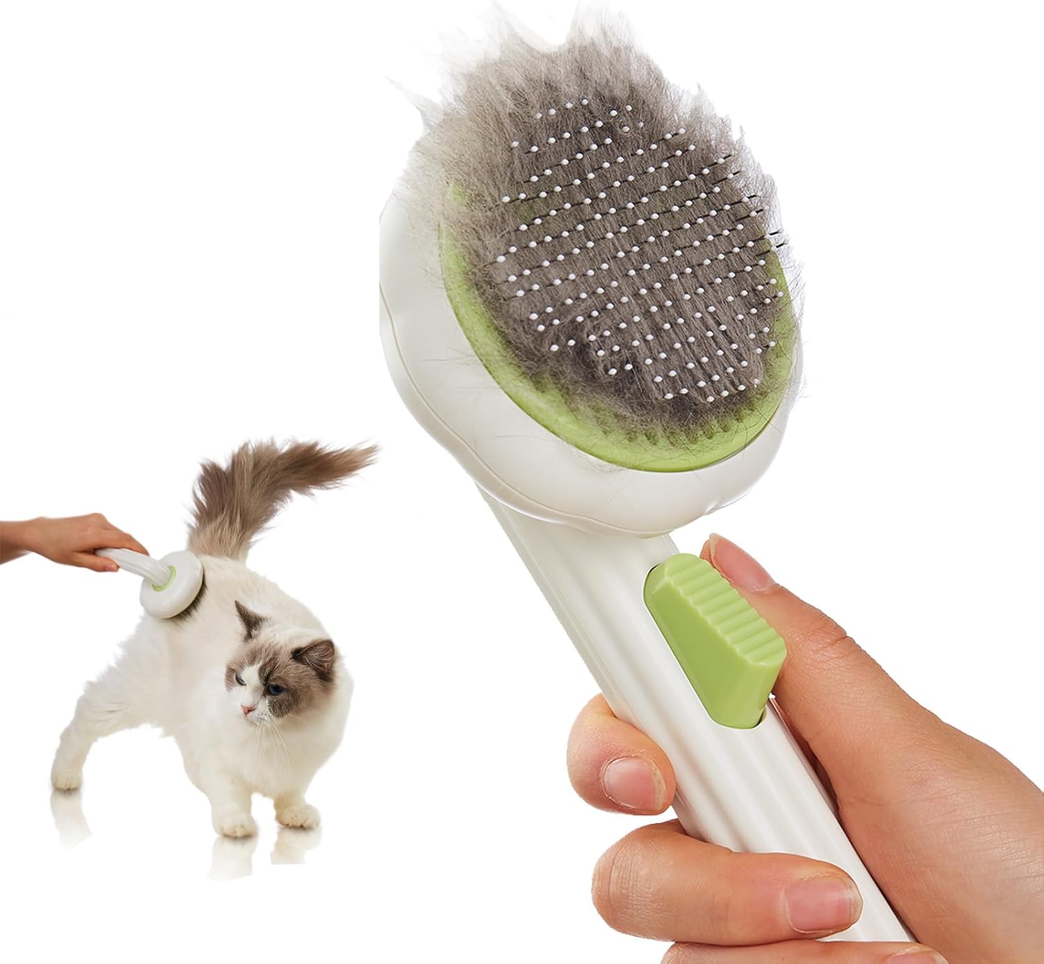 Self Cleaning Slicker Brush for Cats and Dogs with Release Button