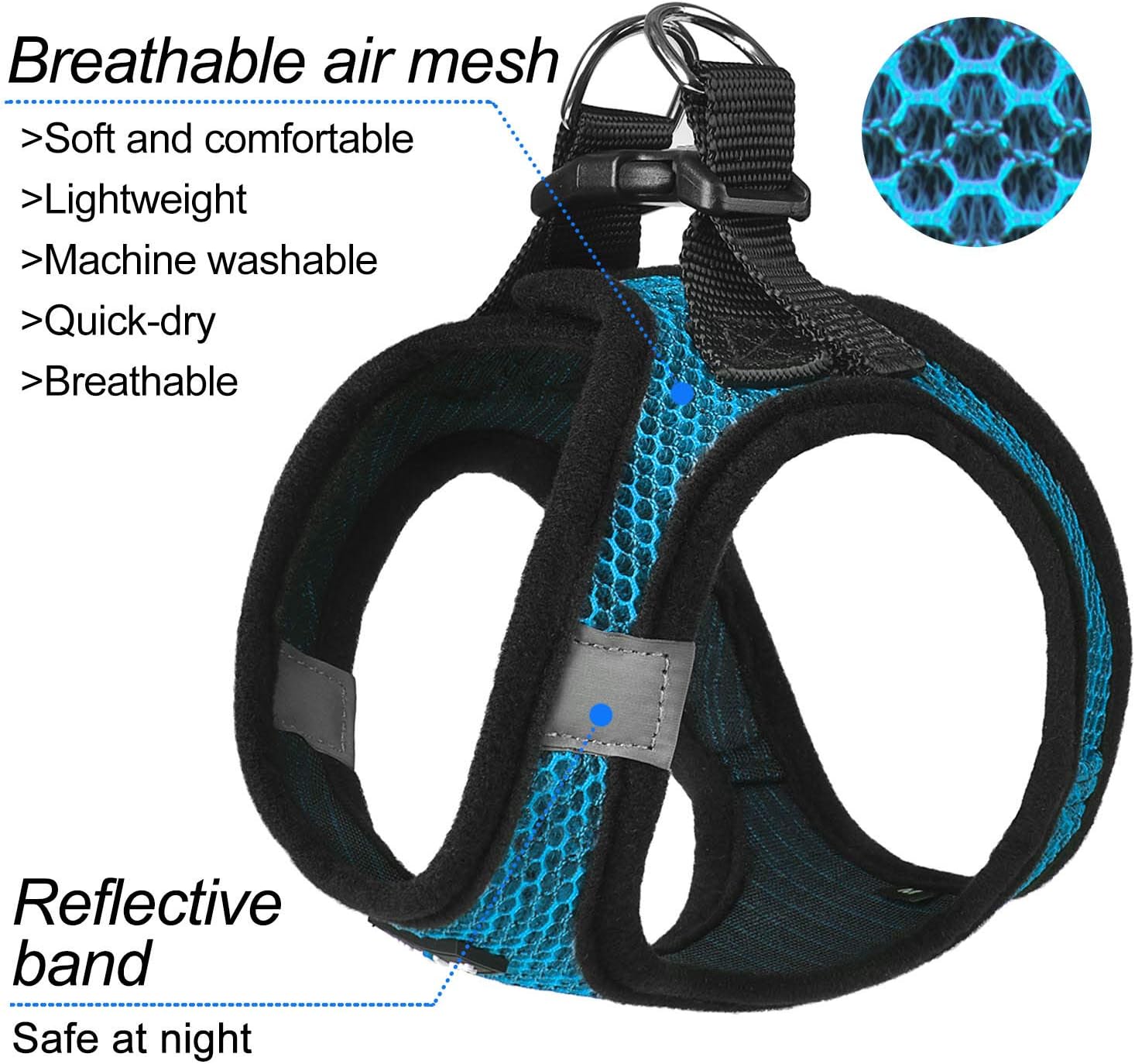 Step In Breathable Dog Vest Harness for Small and Medium Dogs